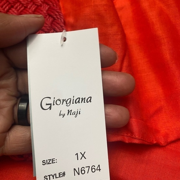 Georgiana by Naji Ref 100% Linen Capri  Pants plus size 1X W/Belt
NWT - Picture 7 of 9